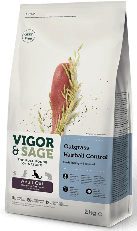 Vigor & Sage: Oatgrass Hairball Control Adult