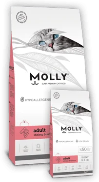 Molly: Shiny Hair Adult Shrimp & Salmon