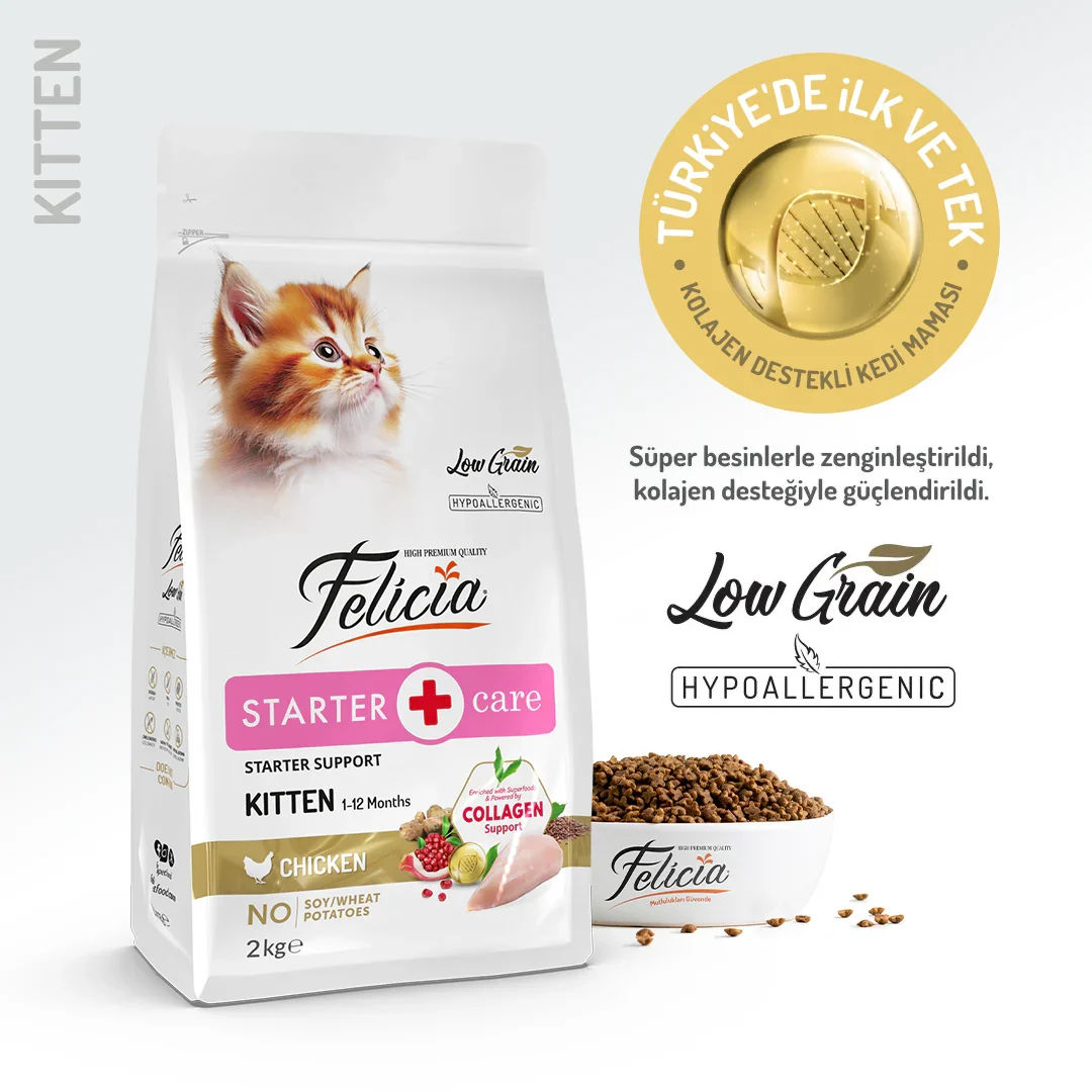 Felicia: Collagen Supported Hypoallergenic Chicken Kitten Food 2kg