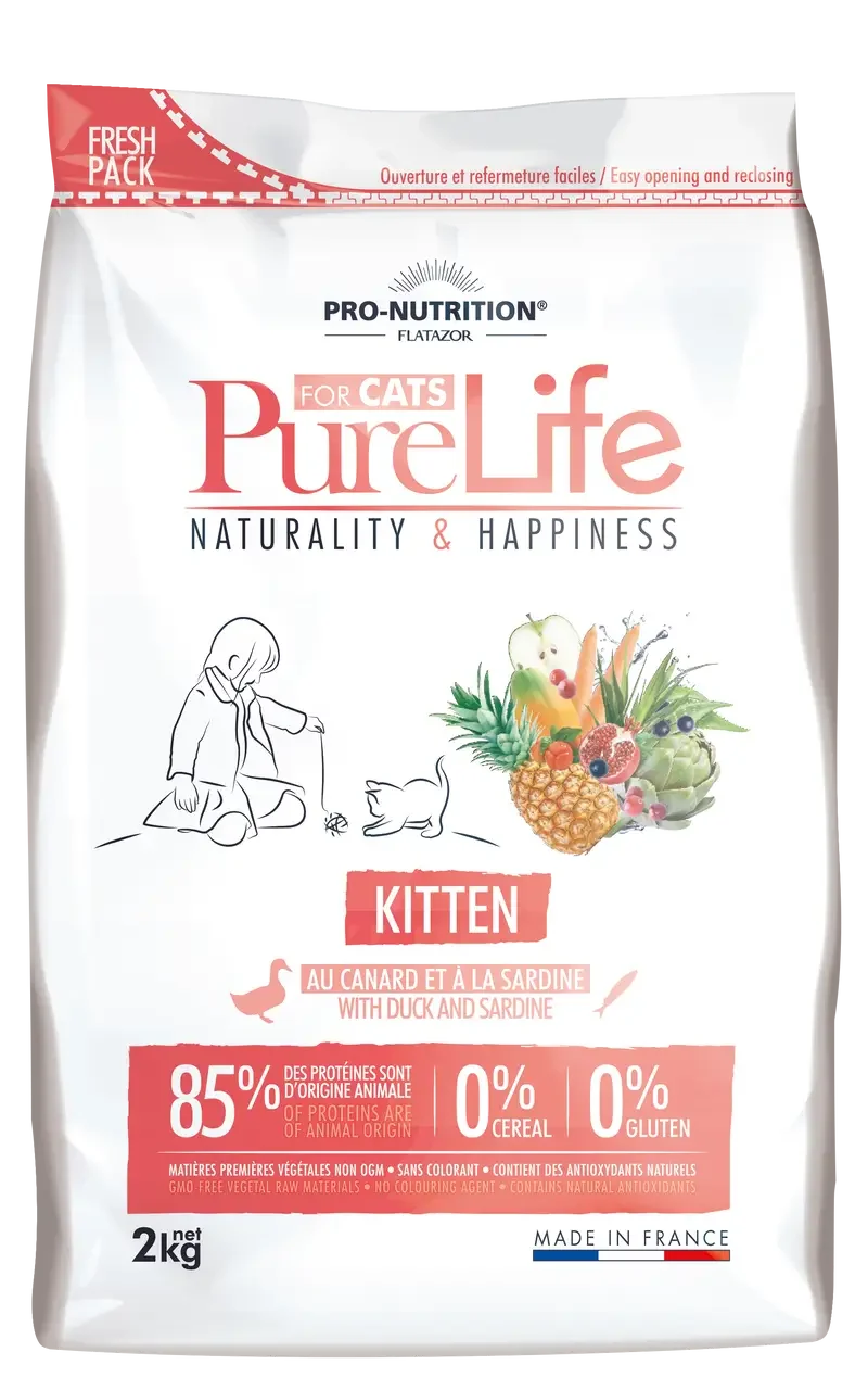 Flatazor Pure Life: Kitten with Duck and Sardine