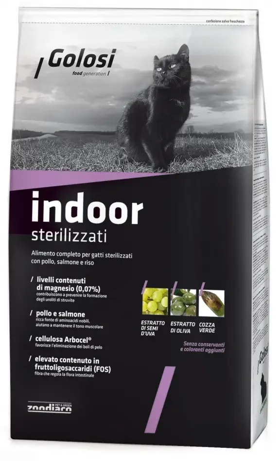 Golosi: Indoor Sterilised with chicken, salmon and rice