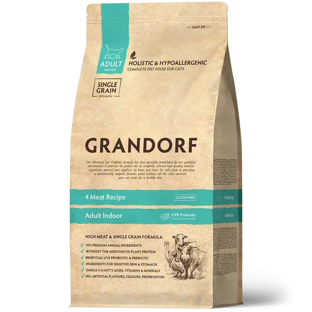 Grandorf: 4 Meat for Indoor Cats