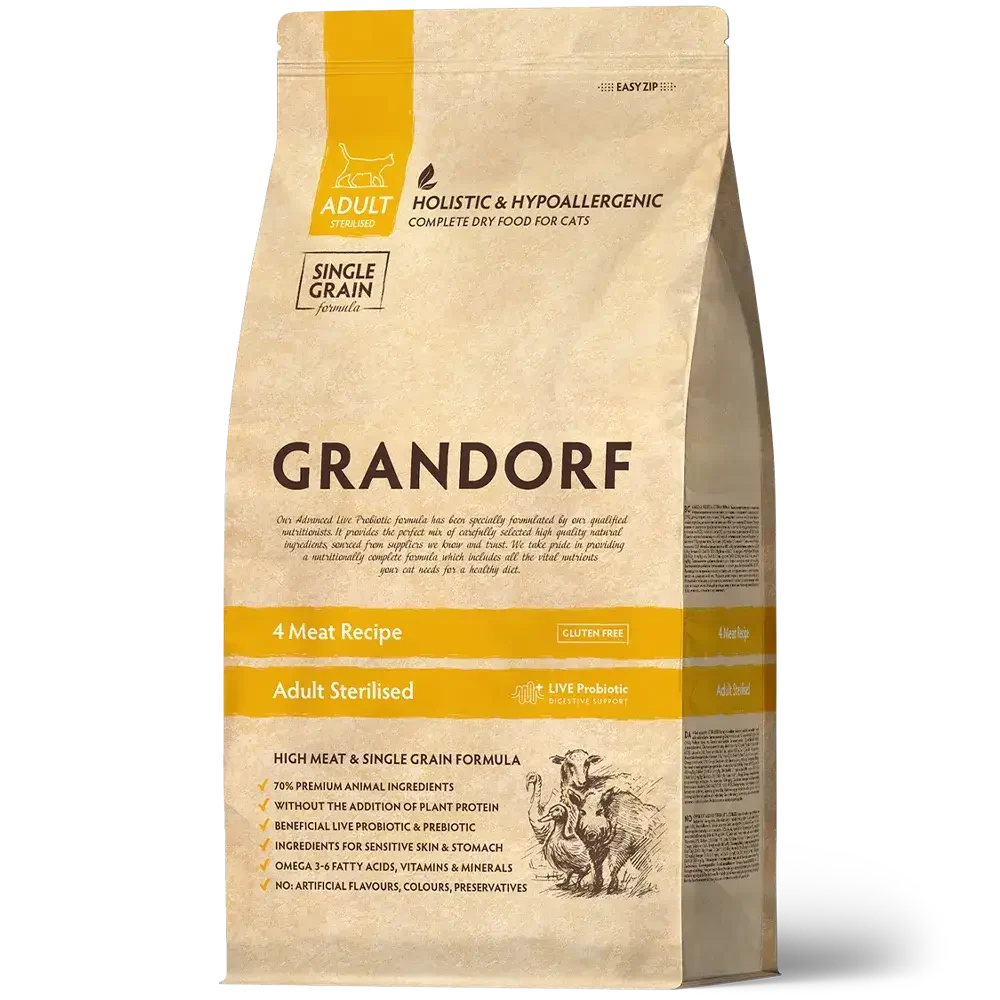 Grandorf: 4 Meat for Sterilized Or Senior Cats