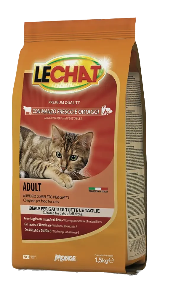 LeChat: Adult Kibbles with Fresh Beef and Vegetables