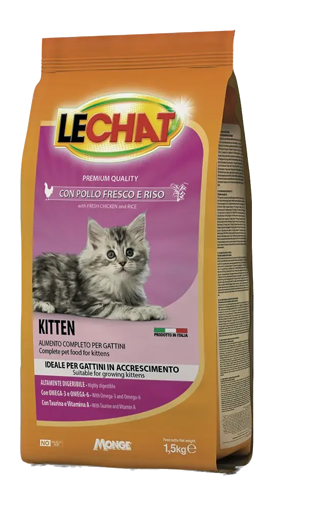 LeChat: Indoor Kitten Cat Kibbles with Fresh Chicken and Rice
