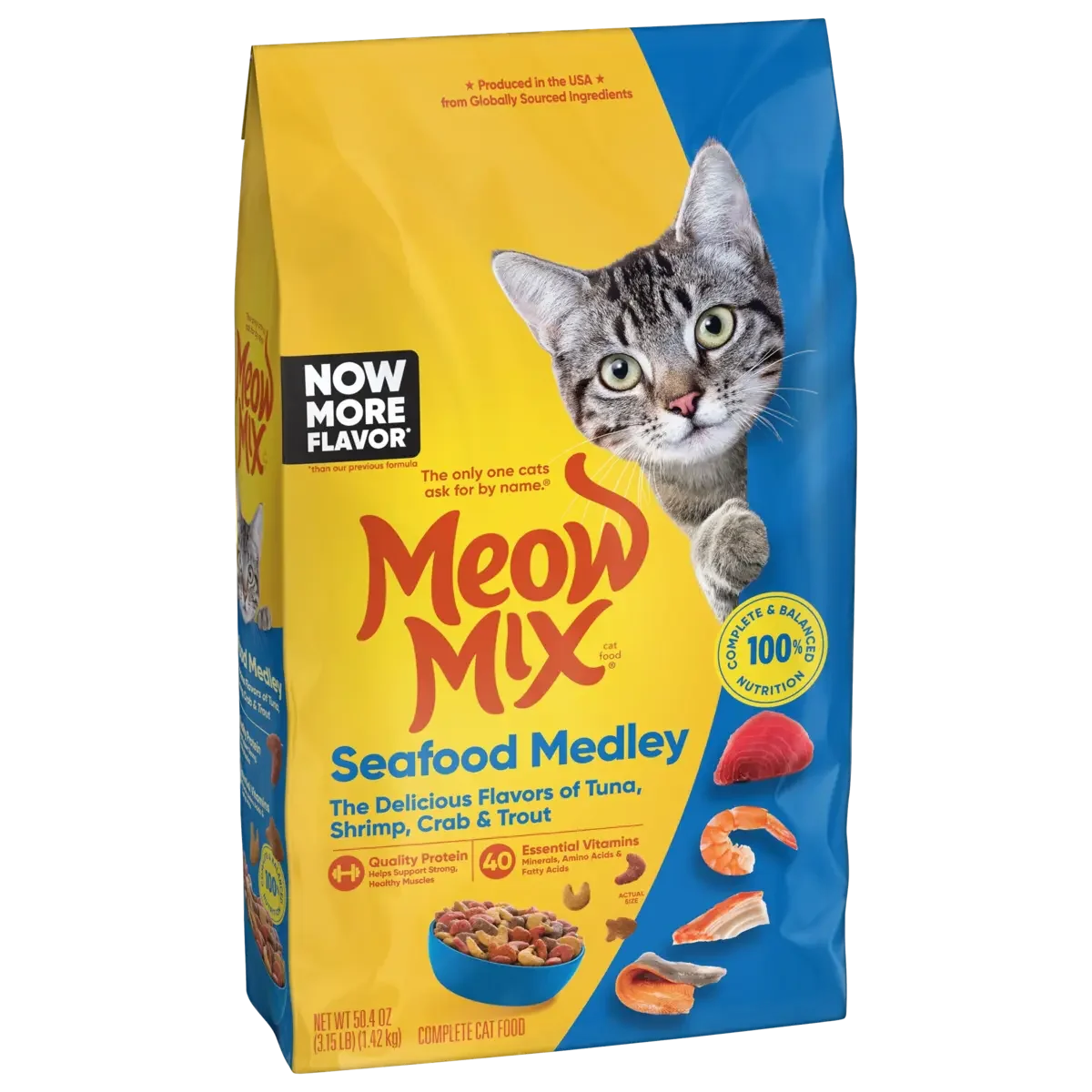 Meow Mix: Seafood Medley Front 1