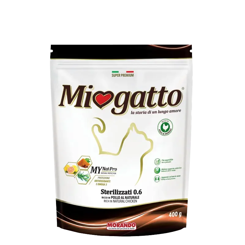 Miogatto: Sterilized 0.6 Kibble Rich In Natural Chicken