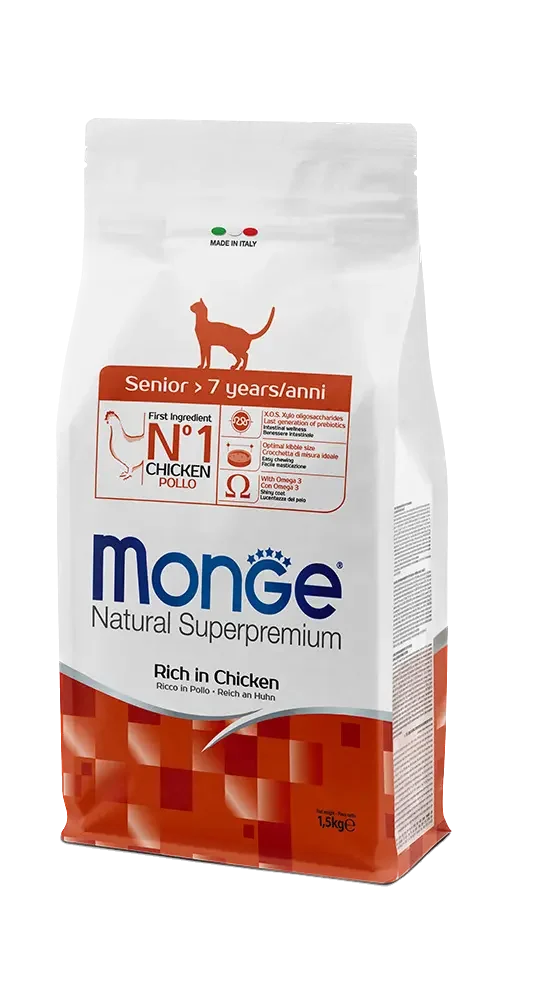 Monge: Natural Superpremium - Senior Cat Rich in Chicken