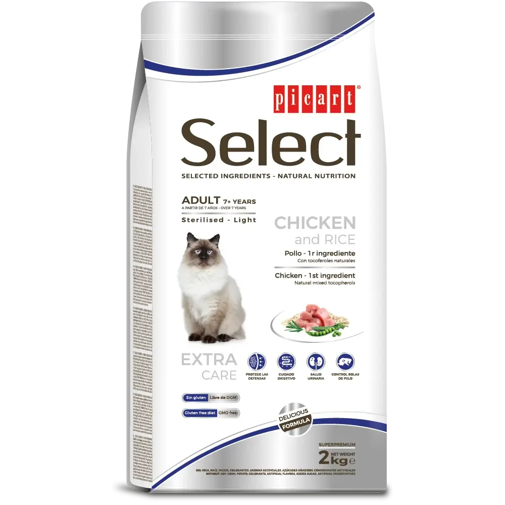 Picart: Select - Adult 7+ Years, Chicken and Rice, Sterilised - Light