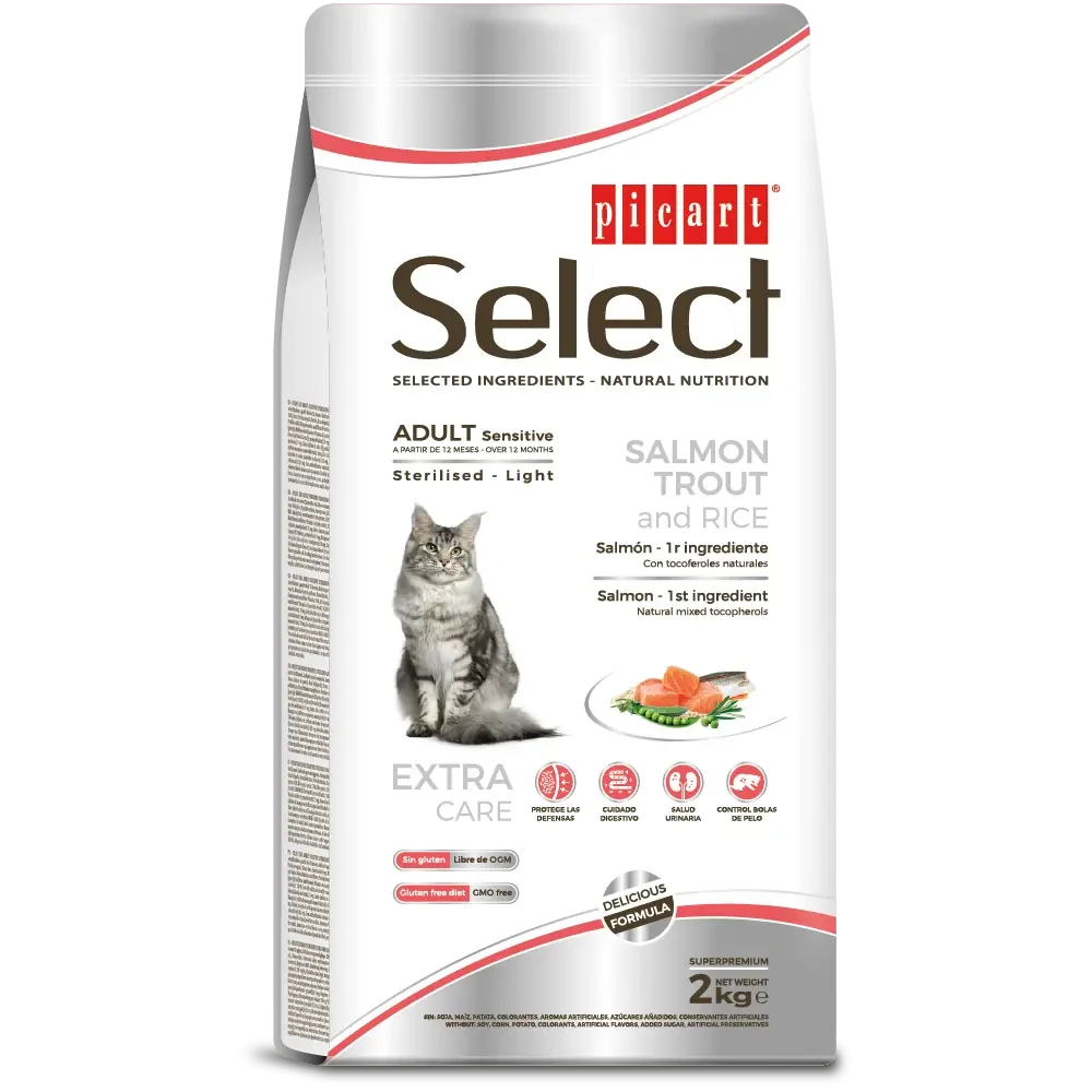 Picart: Select - Adult Sensitive Salmon, Trout and Rice, Sterilized - Light