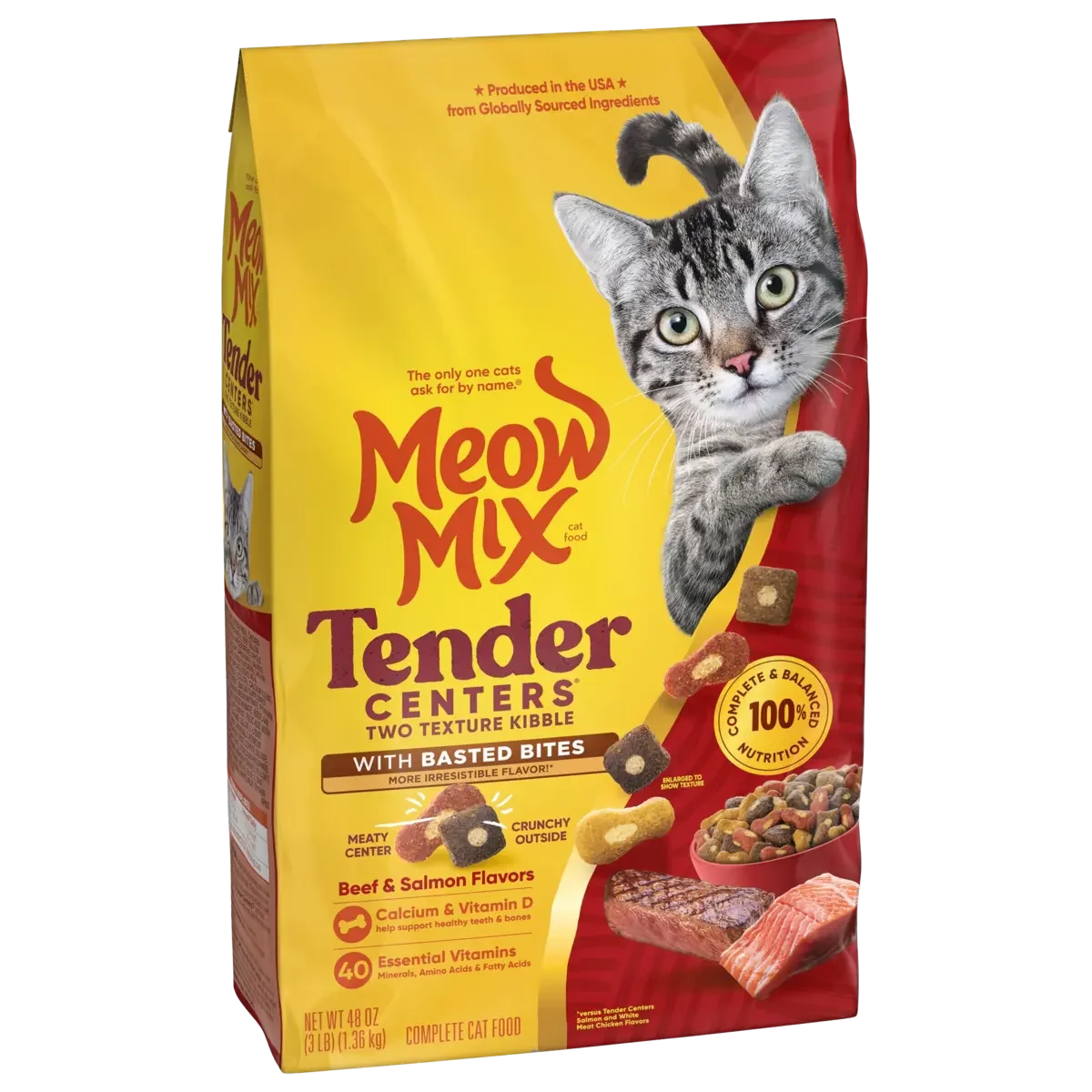 Meow Mix: Tender Centers with Basted Bites Beef & Salmon Flavors v1