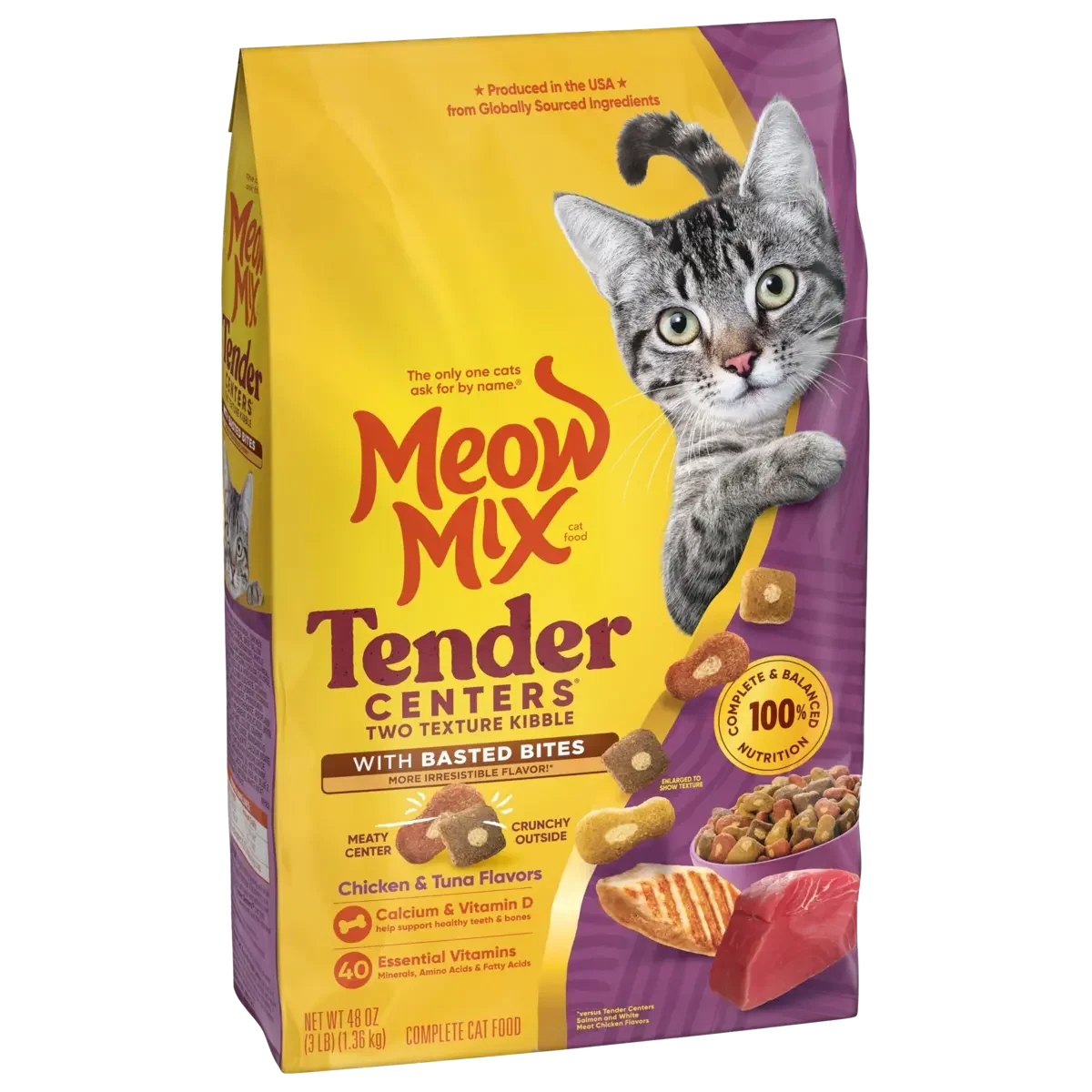 Meow Mix: Tender Centers Basted Bites Chicken & Tuna Flavors