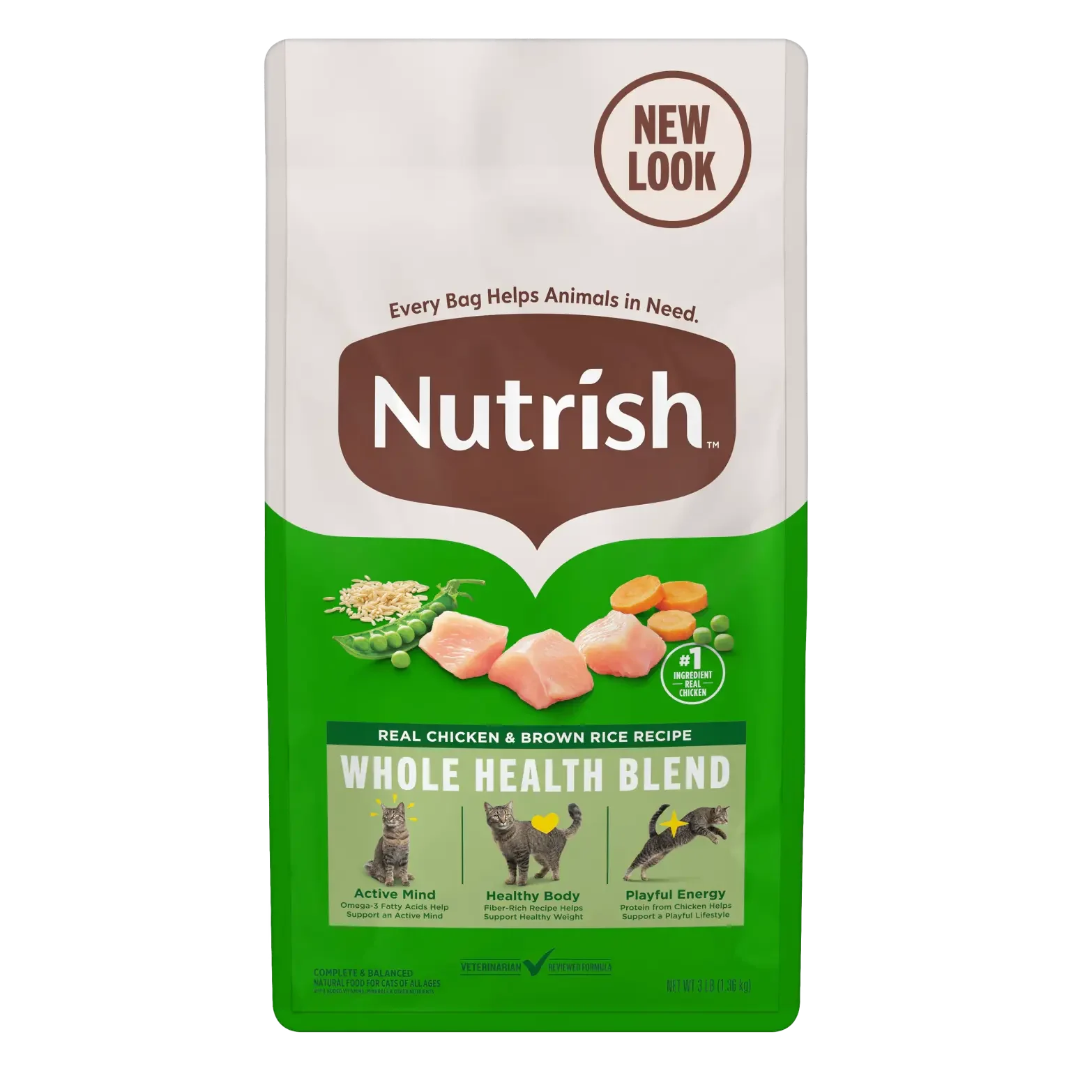 Rachael Ray Nutrish: Real Chicken & Brown Rice Recipe Whole Health Blend Dry Cat Food 3lb