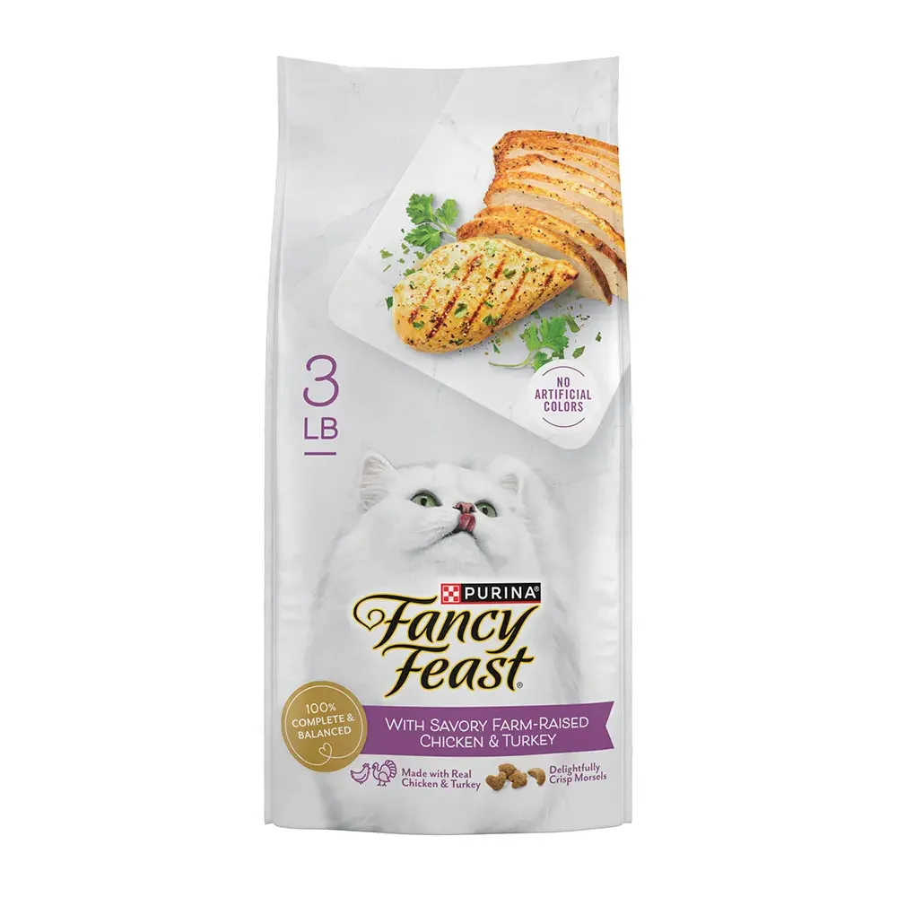 Purina Fancy Feast: Dry Cat Food with Savory Farm-Raised Chicken & Turkey