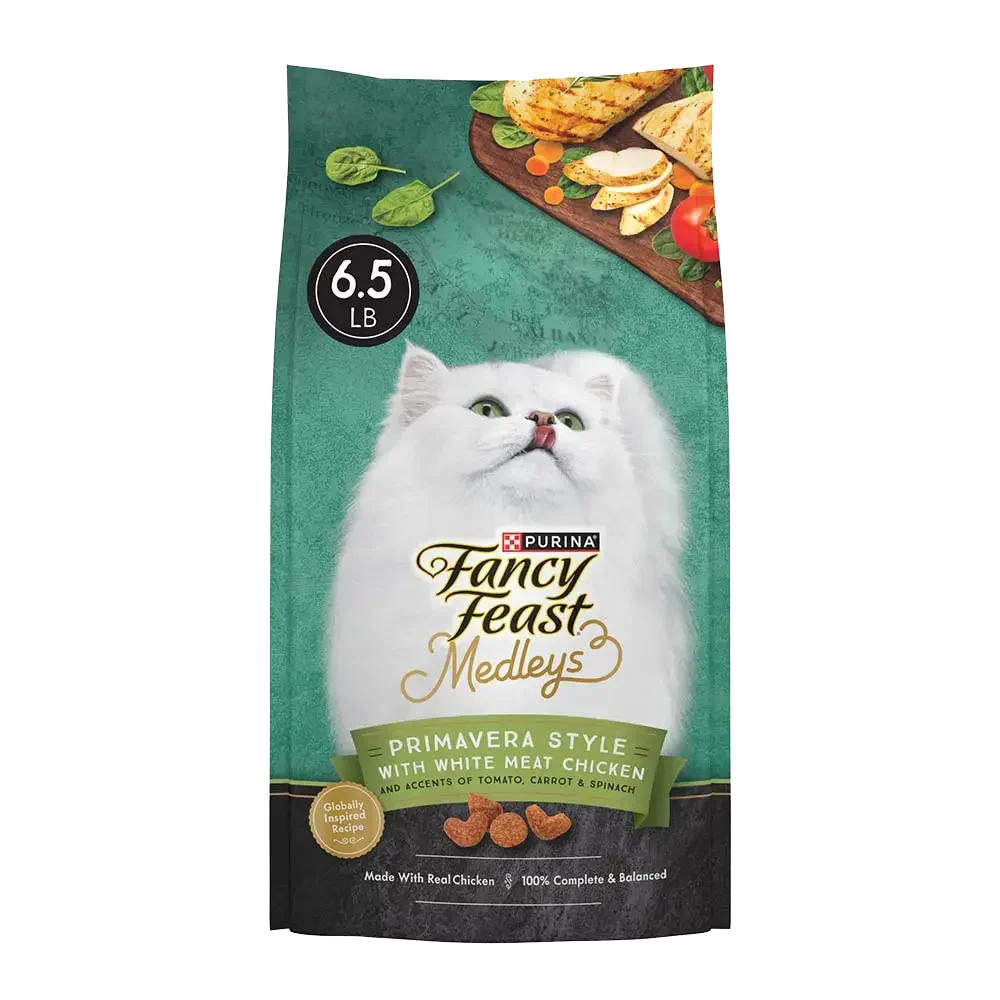 Purina Fancy Feast: Medleys Primavera Style With White Meat Chicken and Accents of Tomato, Carrot & Spinach