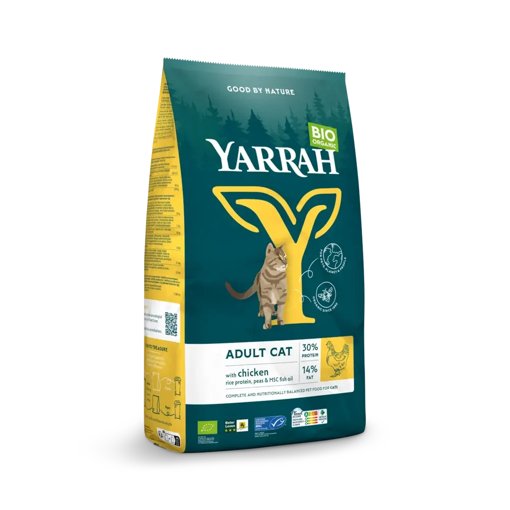 Yarrah: Organic Adult dry cat food with chicken