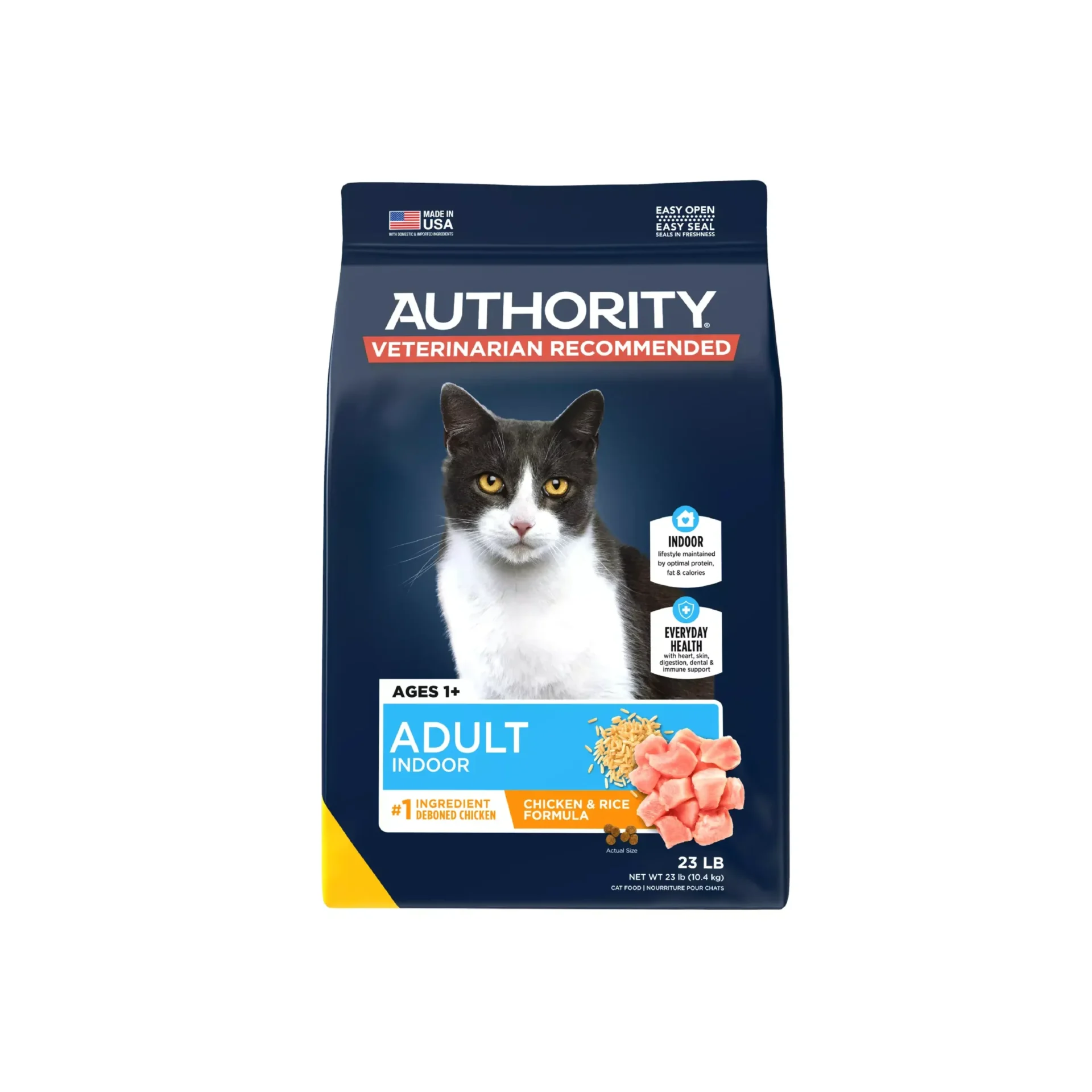 Authority: Everyday Health Indoor Cat Dry Food - Chicken & Rice, With-Grain