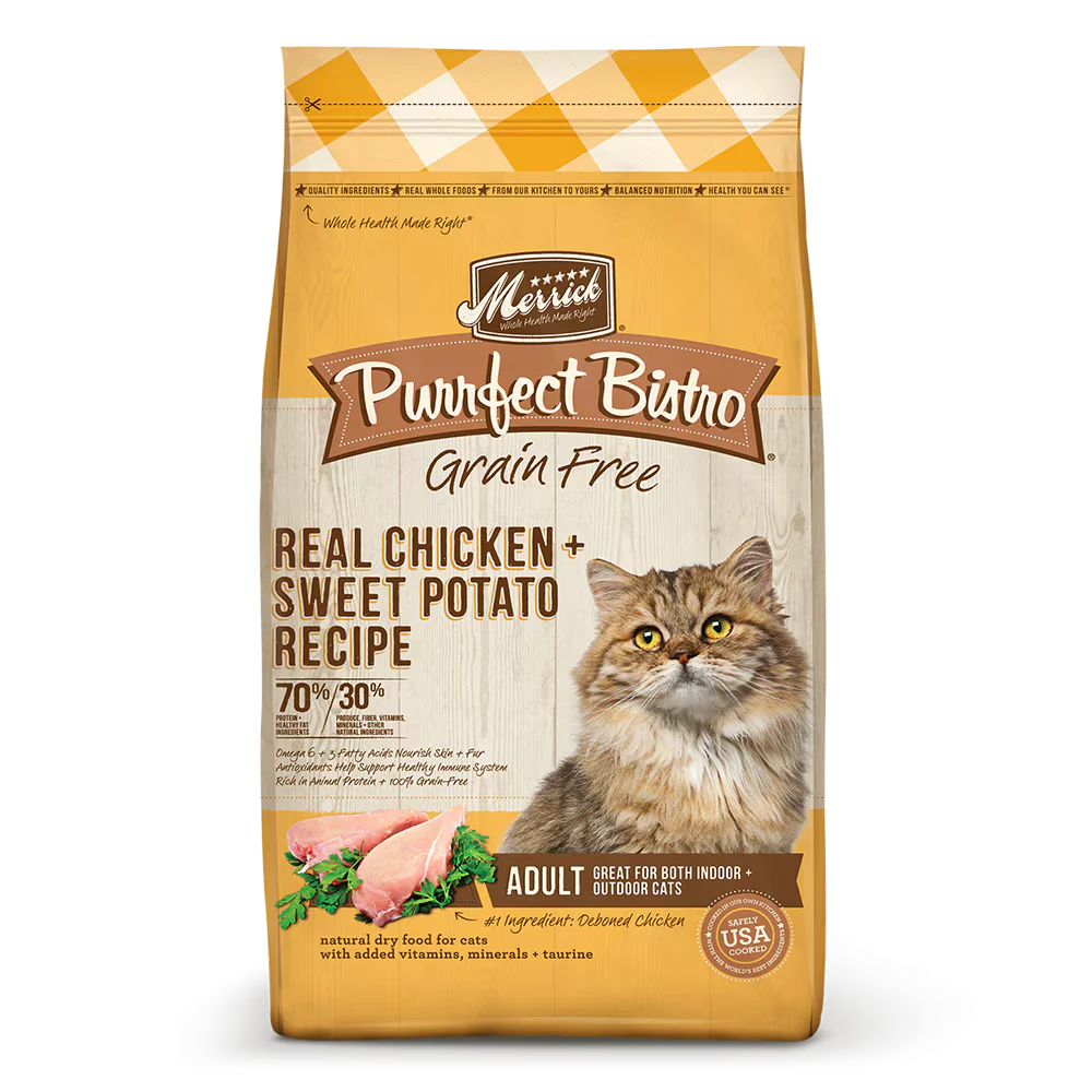 Merrick: Purrfect Bistro Grain Free Real Chicken + Sweet Potato Recipe