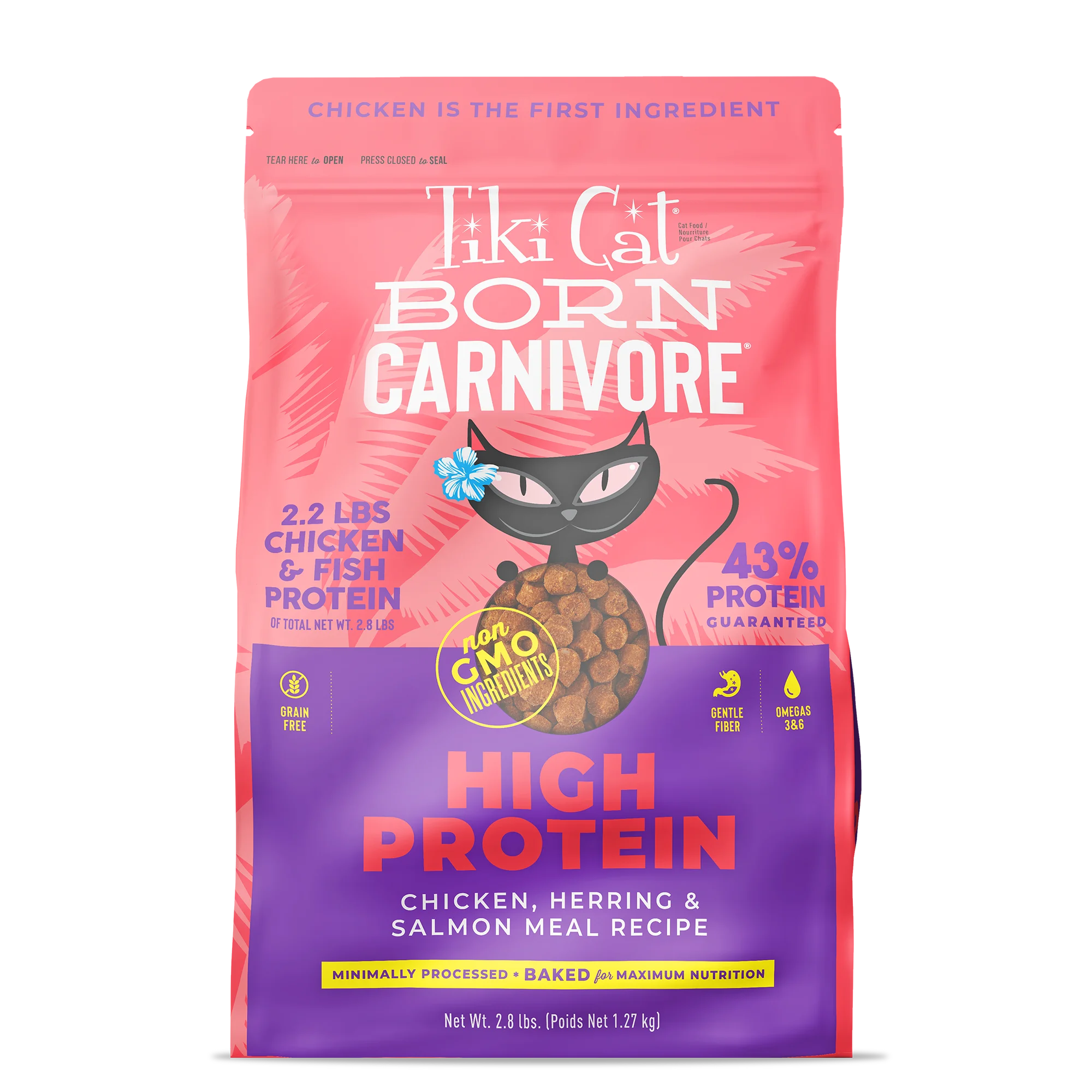 Tiki Cat: Born Carnivore® - High Protein: Chicken, Herring & Salmon Meal Recipe