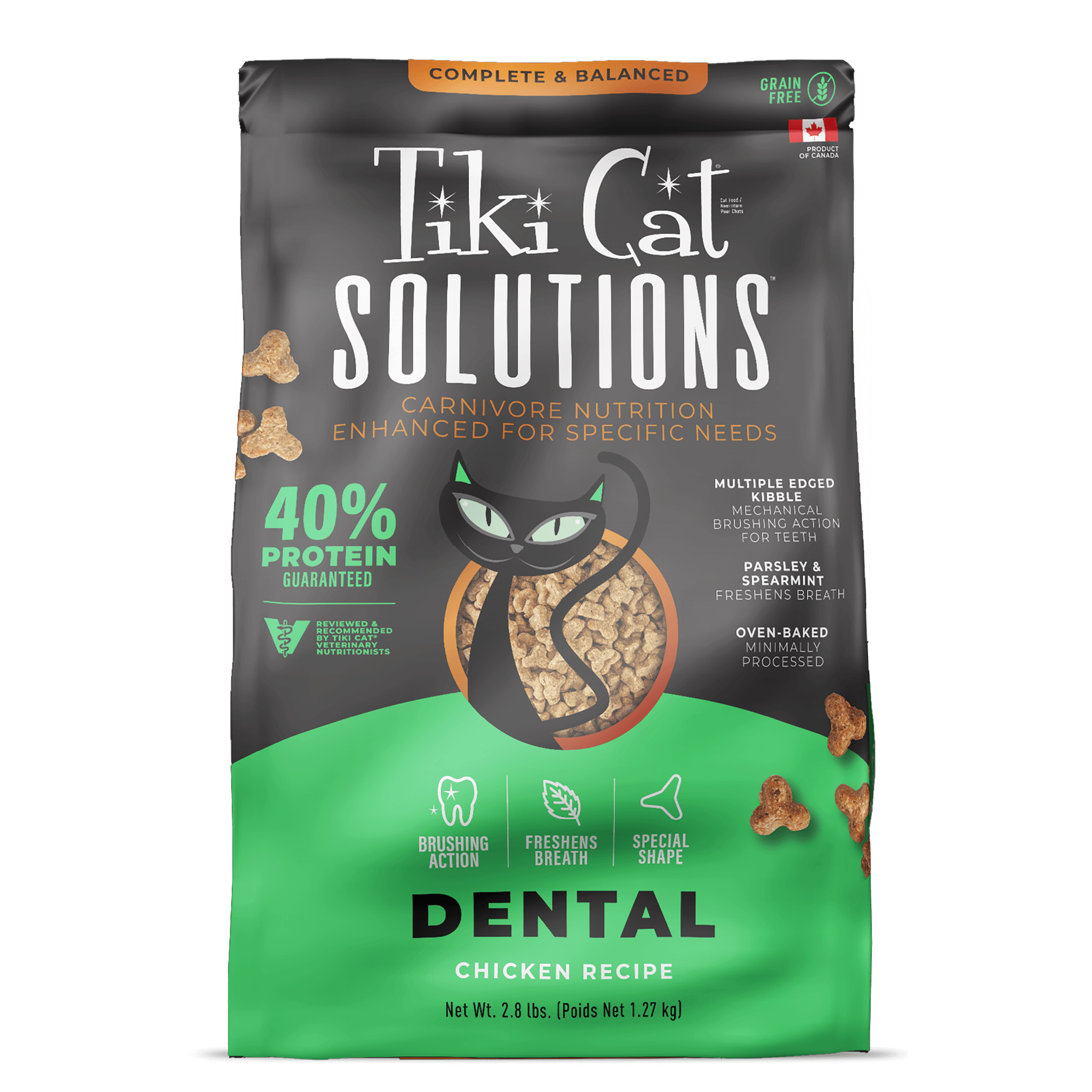 Tiki Cat: Solutions™ - Dental, Baked Kibble: Chicken Recipe